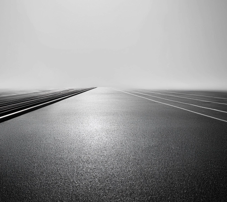 Black And White Background Image Of A Road Representing Digital Transformation Journey